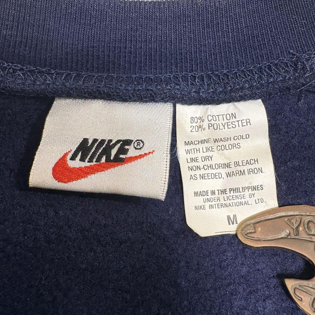 90s NIKE SWOOSH AIR スウェット　ネイビー　ゴツナイキ　M