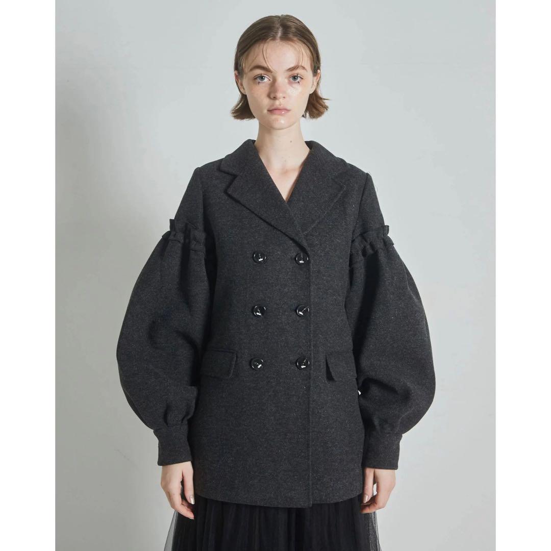 volume wool tailored coat epine エピヌ