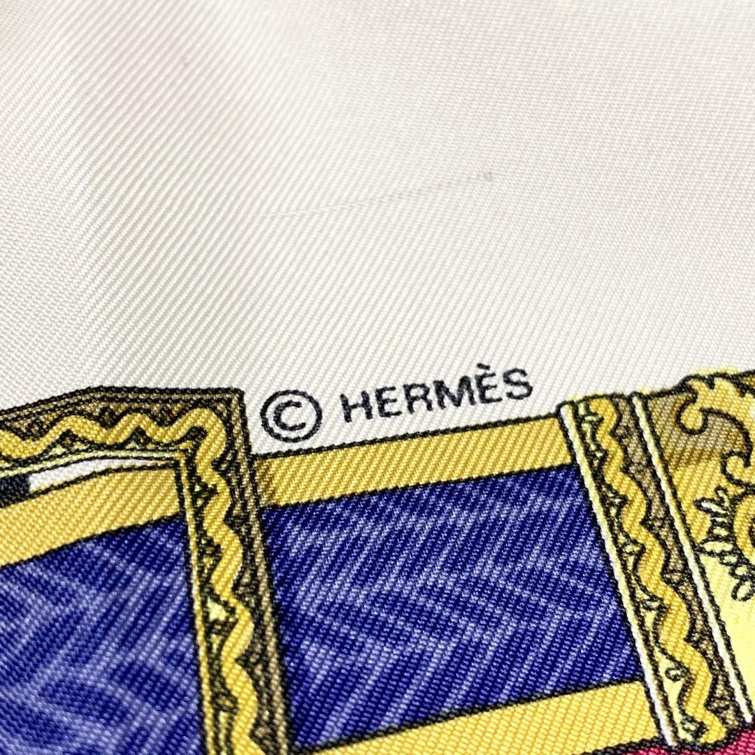 HERMES カレ90 スカーフ Frontaux et cocardes HERMES エルメス カレ90・Frontaux et Cocardes・前面ロゼット