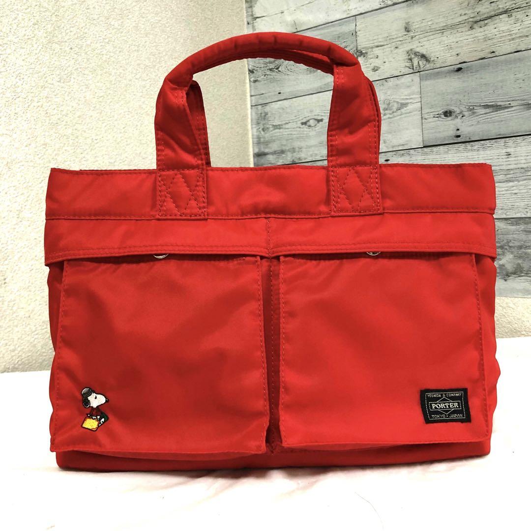 新品同様✨激レア ジョーポータータンカー スヌーピー トートハンドバッグ レッド