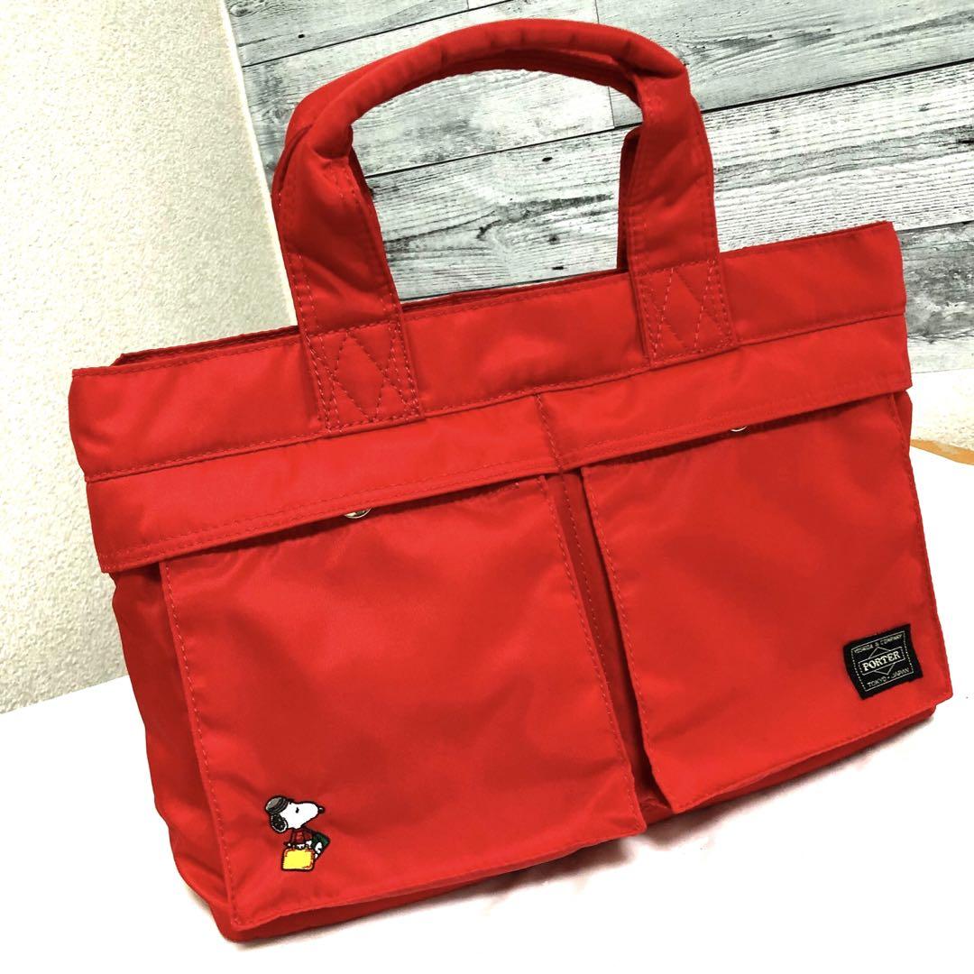 新品同様✨激レア ジョーポータータンカー スヌーピー トートハンドバッグ レッド