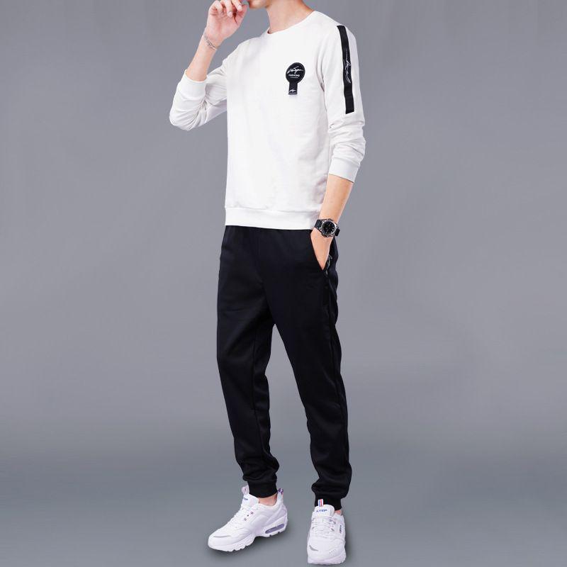 2点セット 春秋メンズファッション 長袖Tシャツ＋パンツ31
