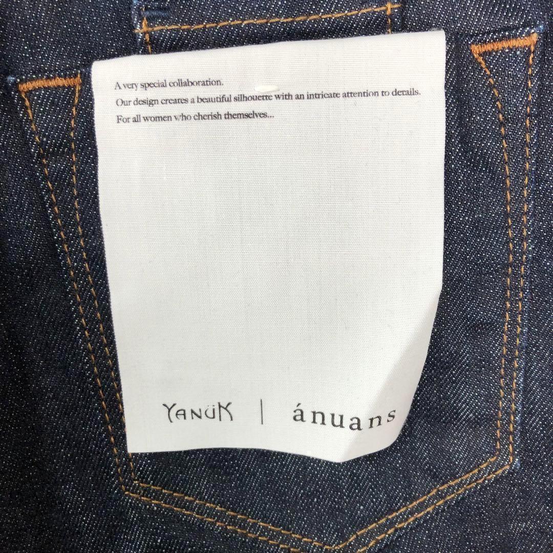 新品 YANUK×anuans Pintuck Straight 22 OWI