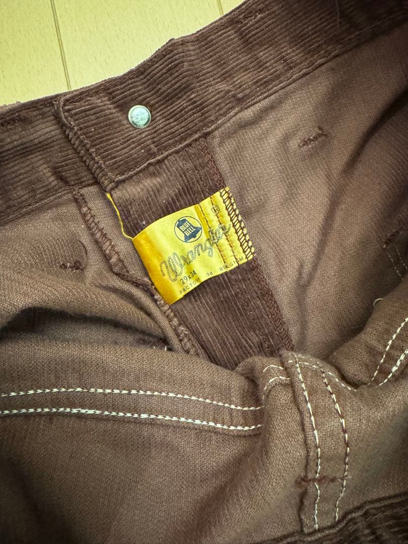 Wrangler バーガンディ スエードブーツカットパンツ Wrangler バーガンディ スエードブーツカットパンツ