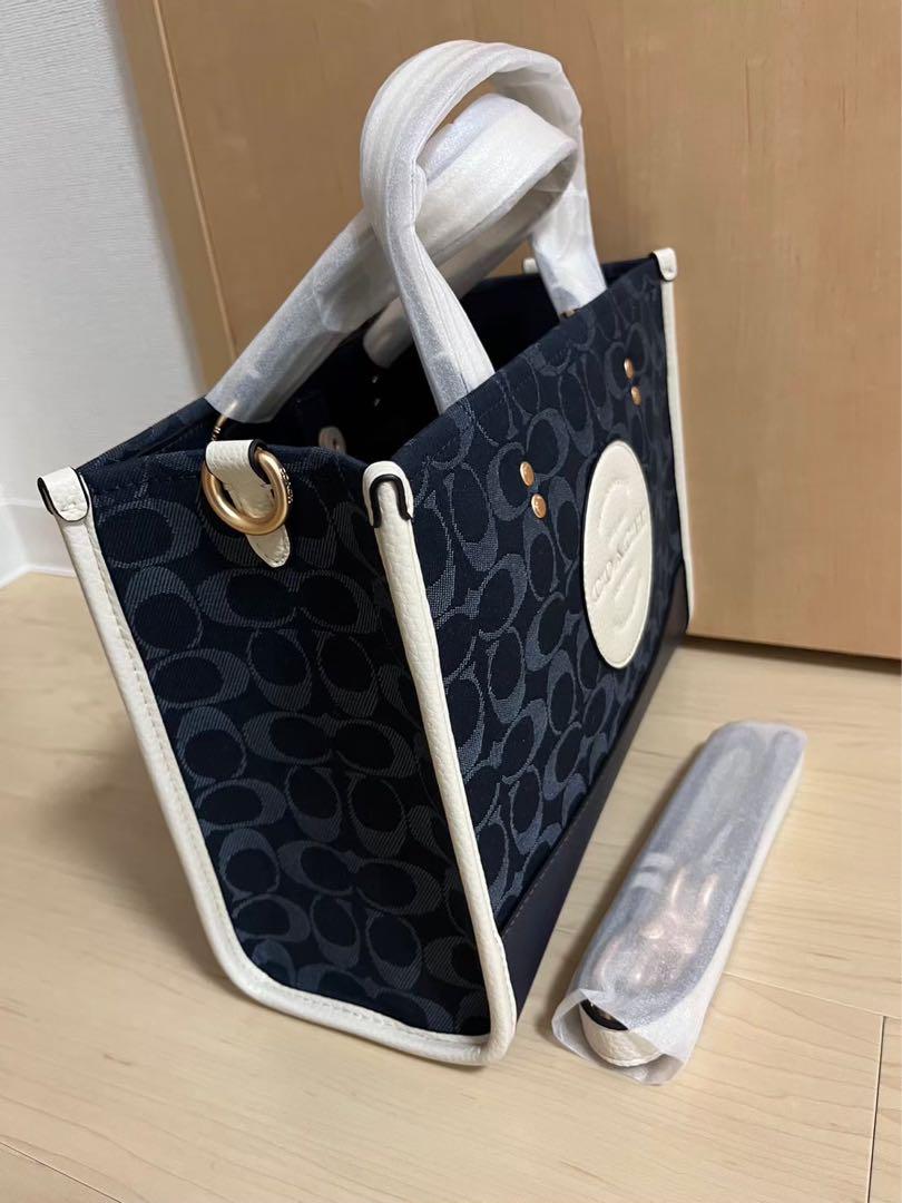 コーチ　デンプシートート　ジャガード　シグネチャー　デニム