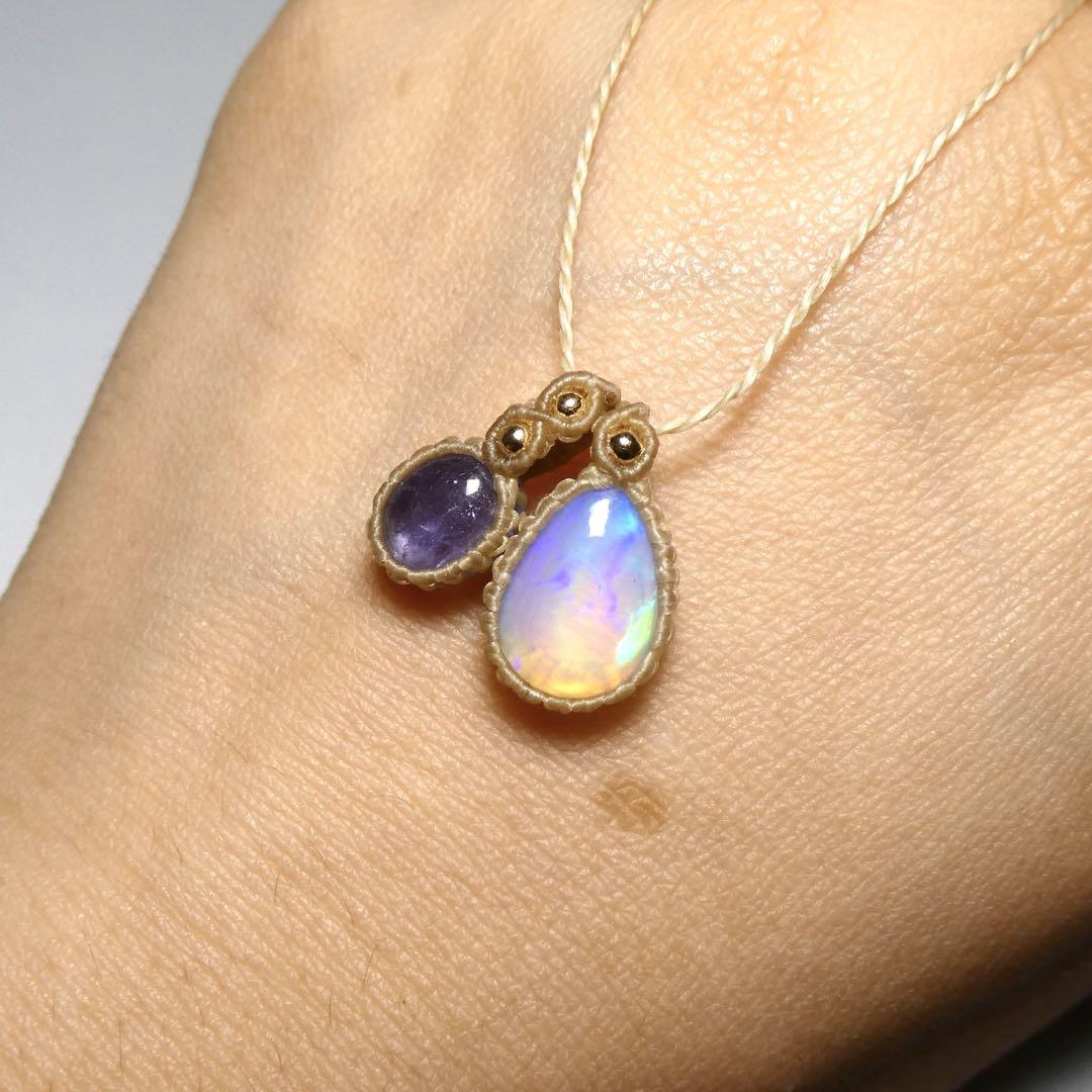 SOLD OUT＊849＊タンザナイトのマクラメネックレス