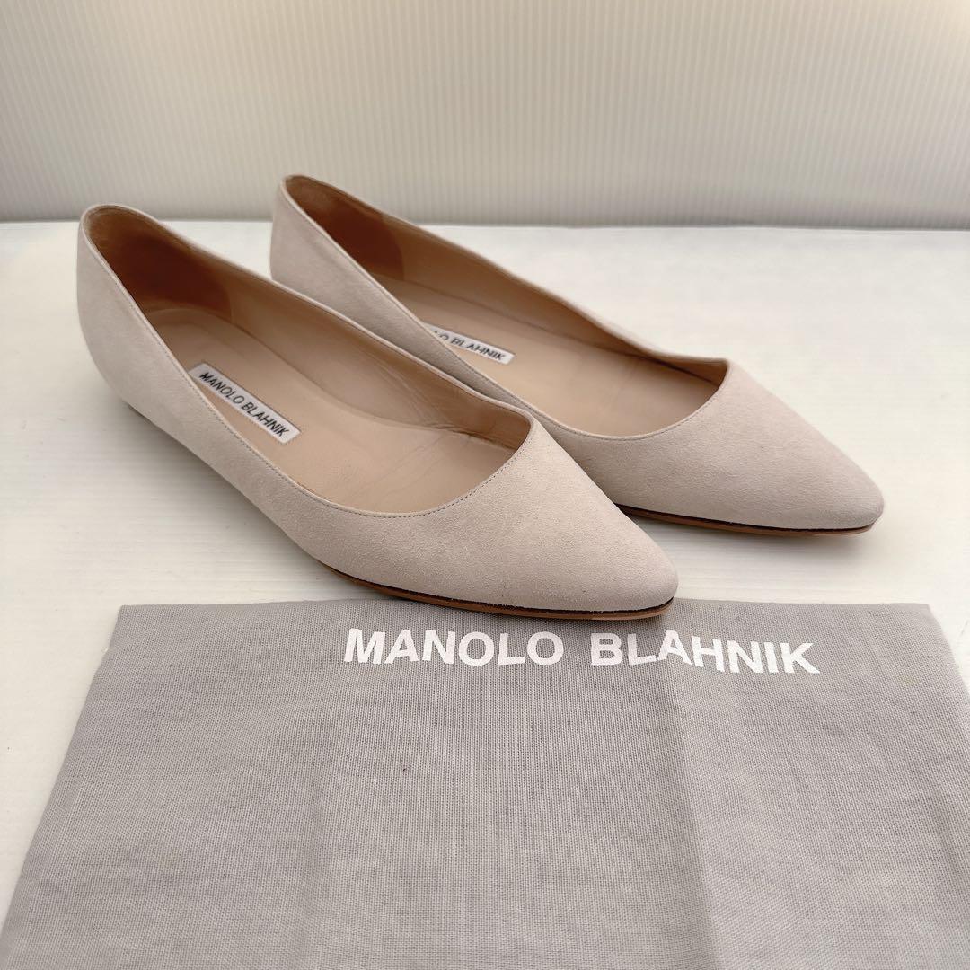 MANOLO BLAHNIK ベージュ パンプス36.5