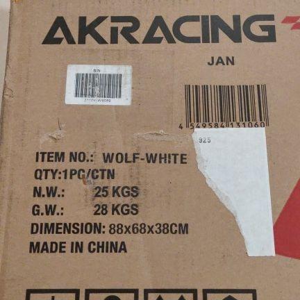 低価豊富な AKRACING WOLF-WHITE 白 wqEbn-m61887751828 ゲーミングチェア 高品質お得