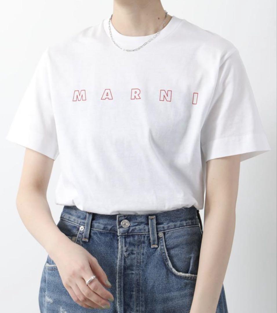 マルニ Ｔシャツ 半袖 MARNI KIDS 大人もOK ホワイト 14Yサイズ
