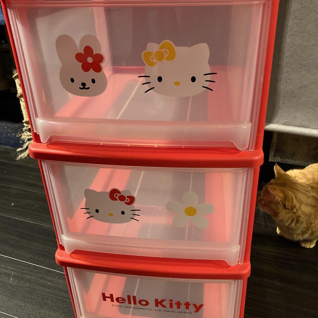 即納!最大半額!】 激レア エンジェルキティ チェスト 3段衣装ケース