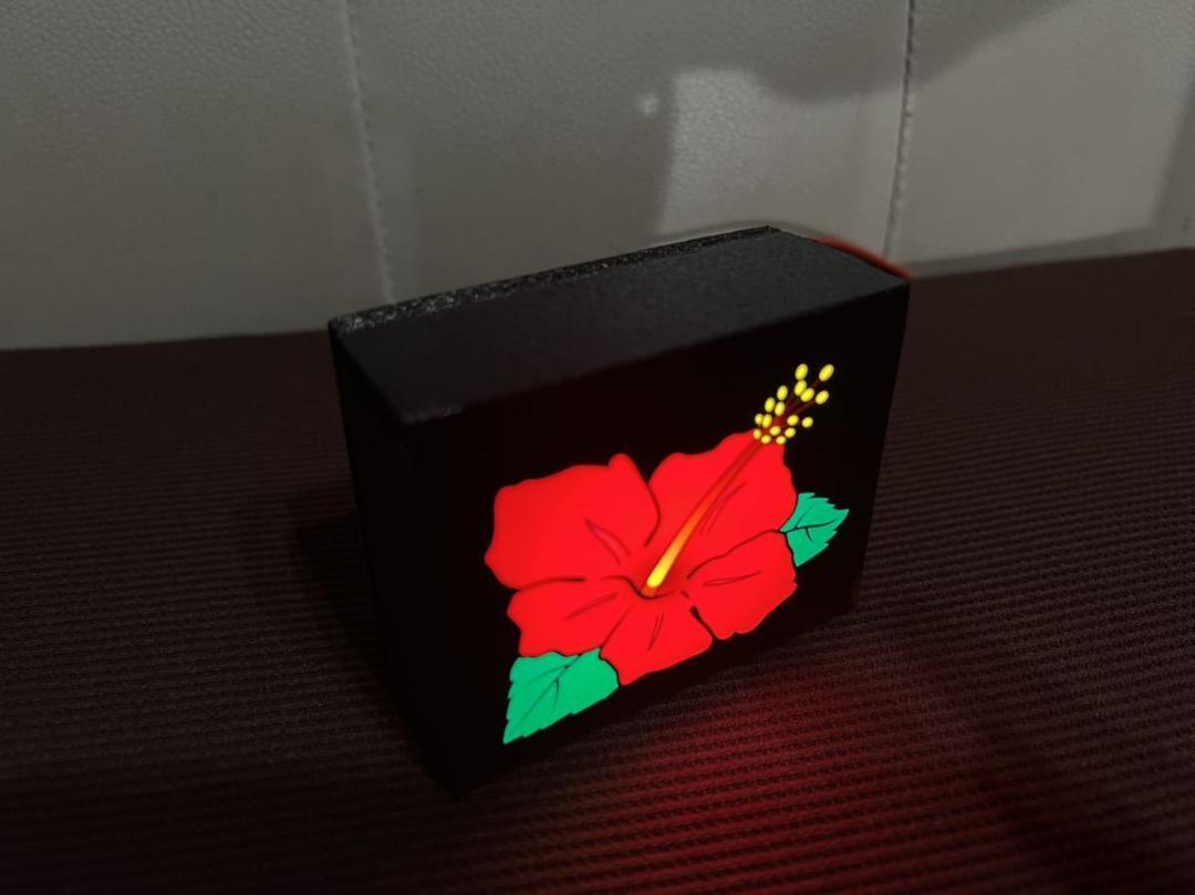 ハナハナ ハイビスカス ランプ 実機パネルシート加工品！LED発光！インテリアに