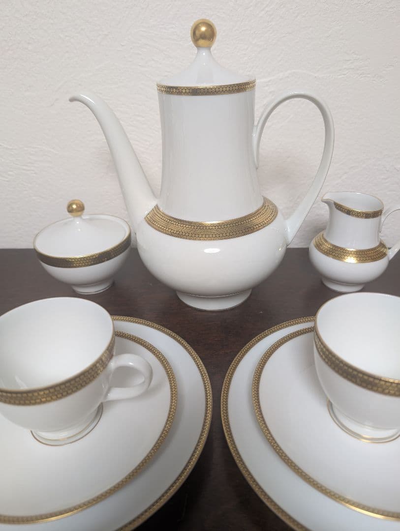 ドイツ エッシェンバッハ ポット カップ＆ソーサー クリーマー シュガーやや傷や汚れあり