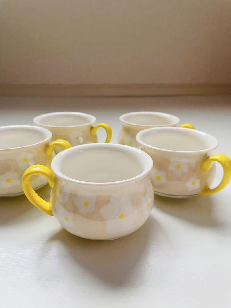新品 Afternoon tea 花柄 陶器製スープカップ 5個セット