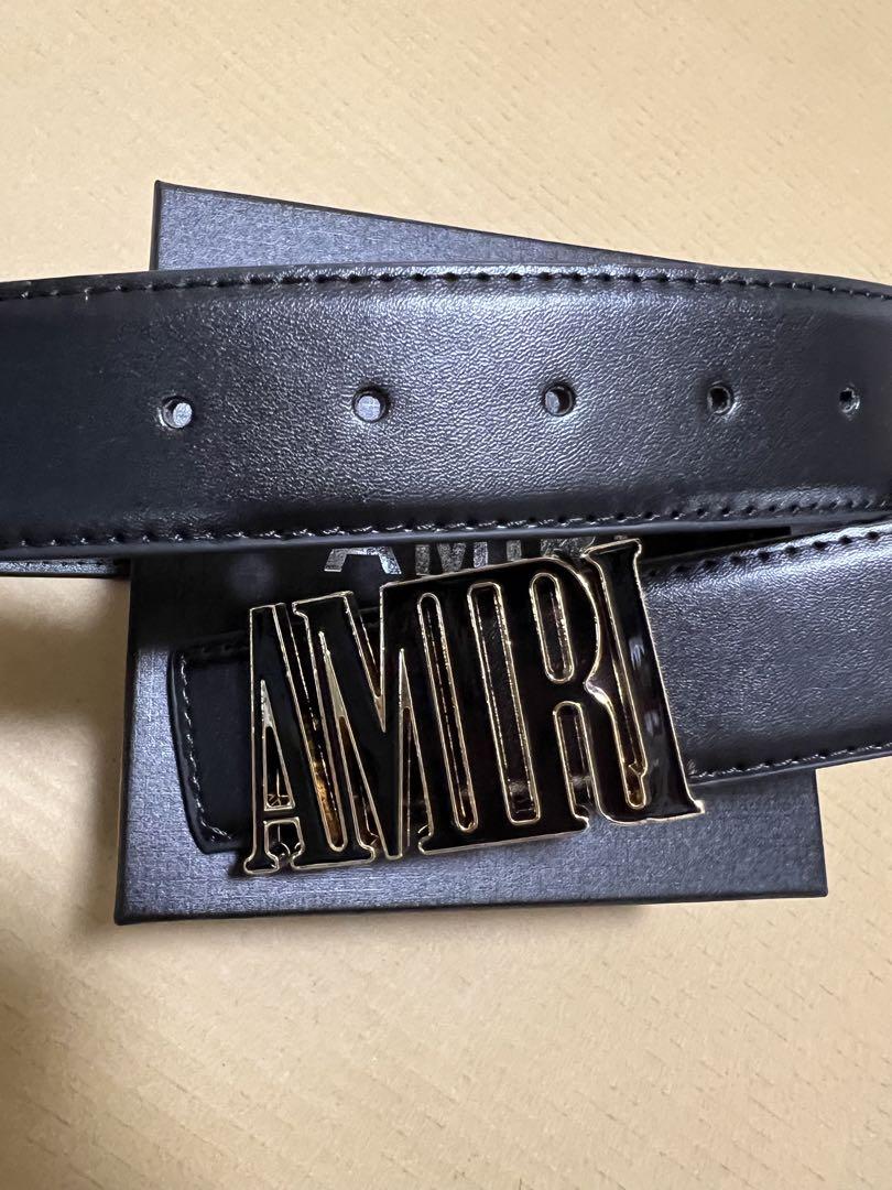AMIRI アミリ ブラック ロゴベルト - メルカリ