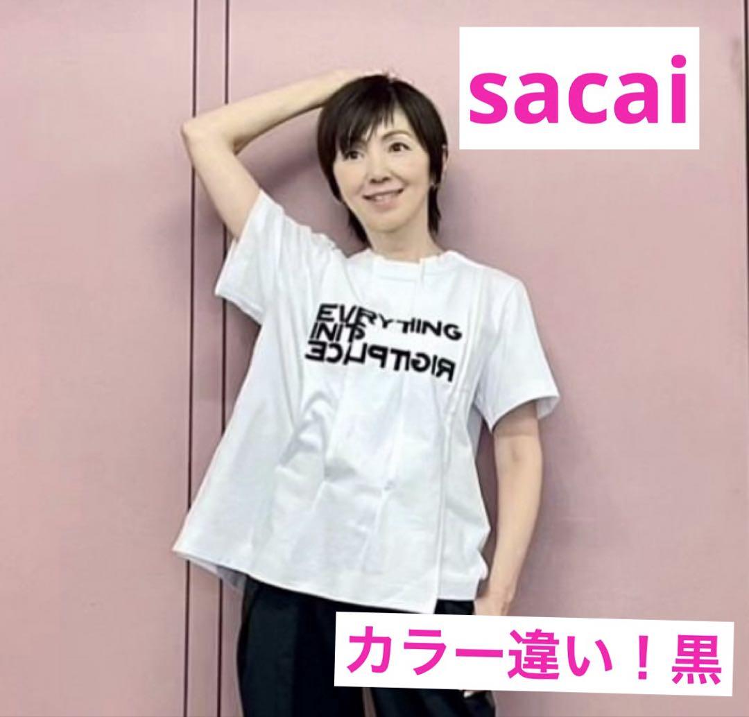 5万8千“2023年”渡辺 満里奈《美品》★sacai サカイ★お洗濯可能 黒