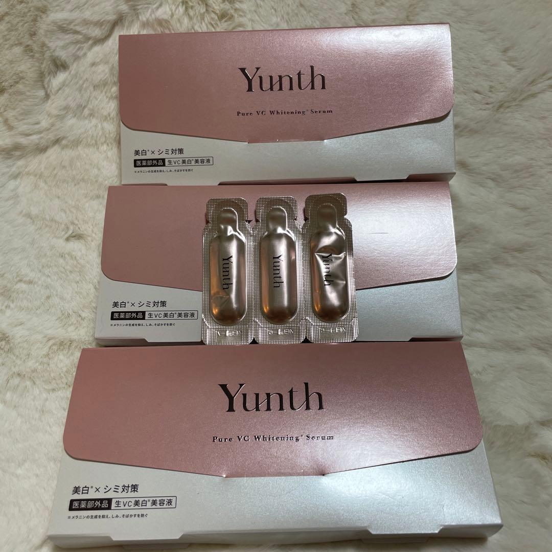 Yunth 生ビタミンC美白美容液箱3つ×バラ3個