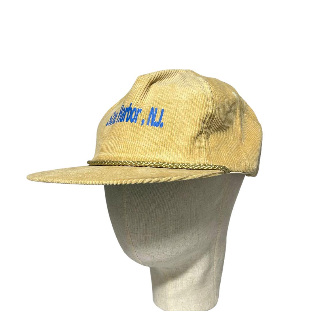 ほぼデッド【90s】米国ニュージャージー州　スーベニア　コーデュロイ　キャップ