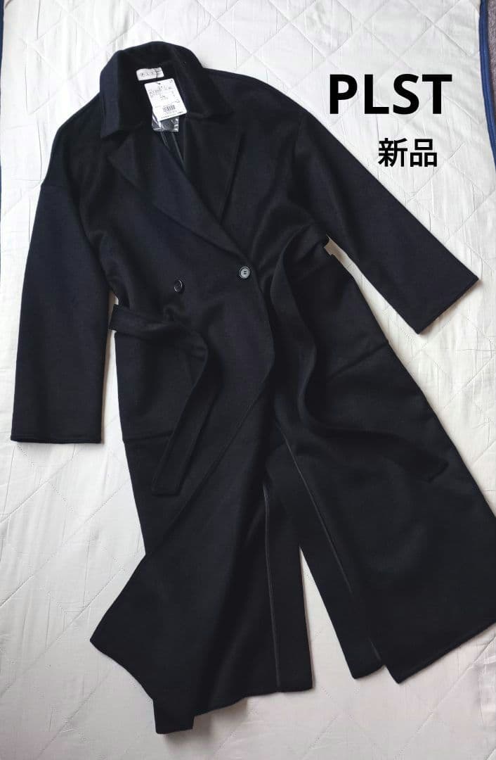 PLST プラステ チェスターコート ベルテッドコート ウール混 マキシ丈S・PLST