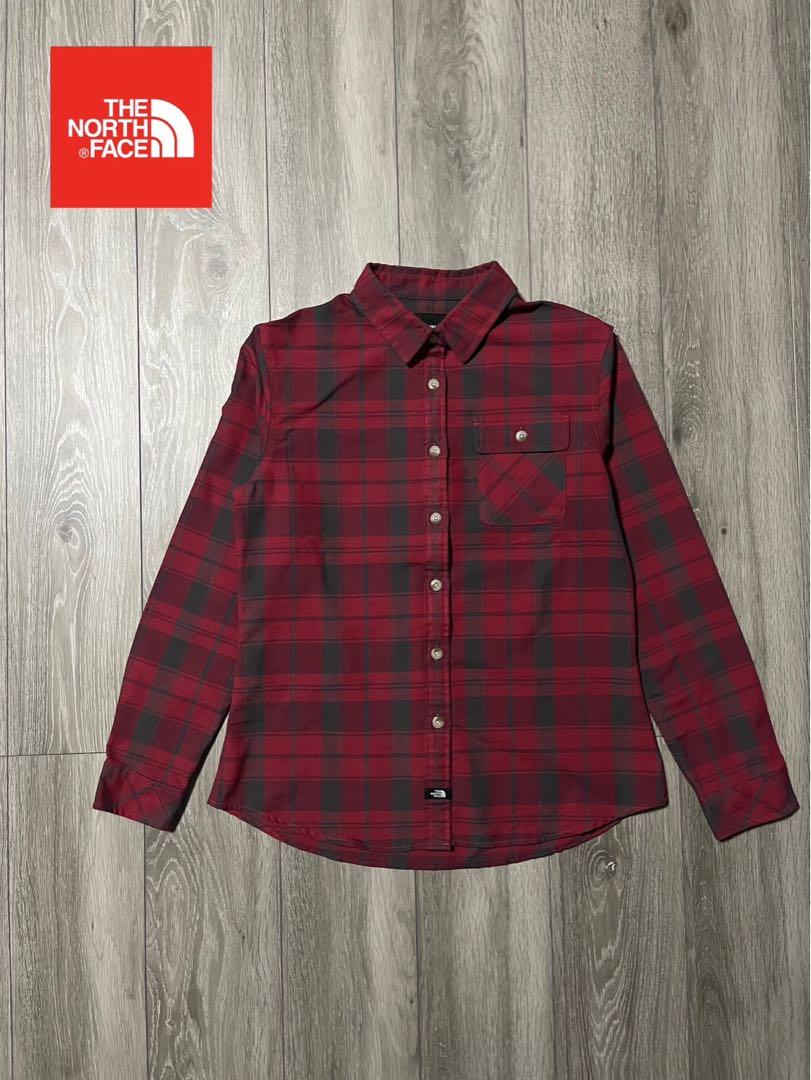 美品　限定品　ノースフェイス　ネルシャツ　チェックシャツ　レディースL