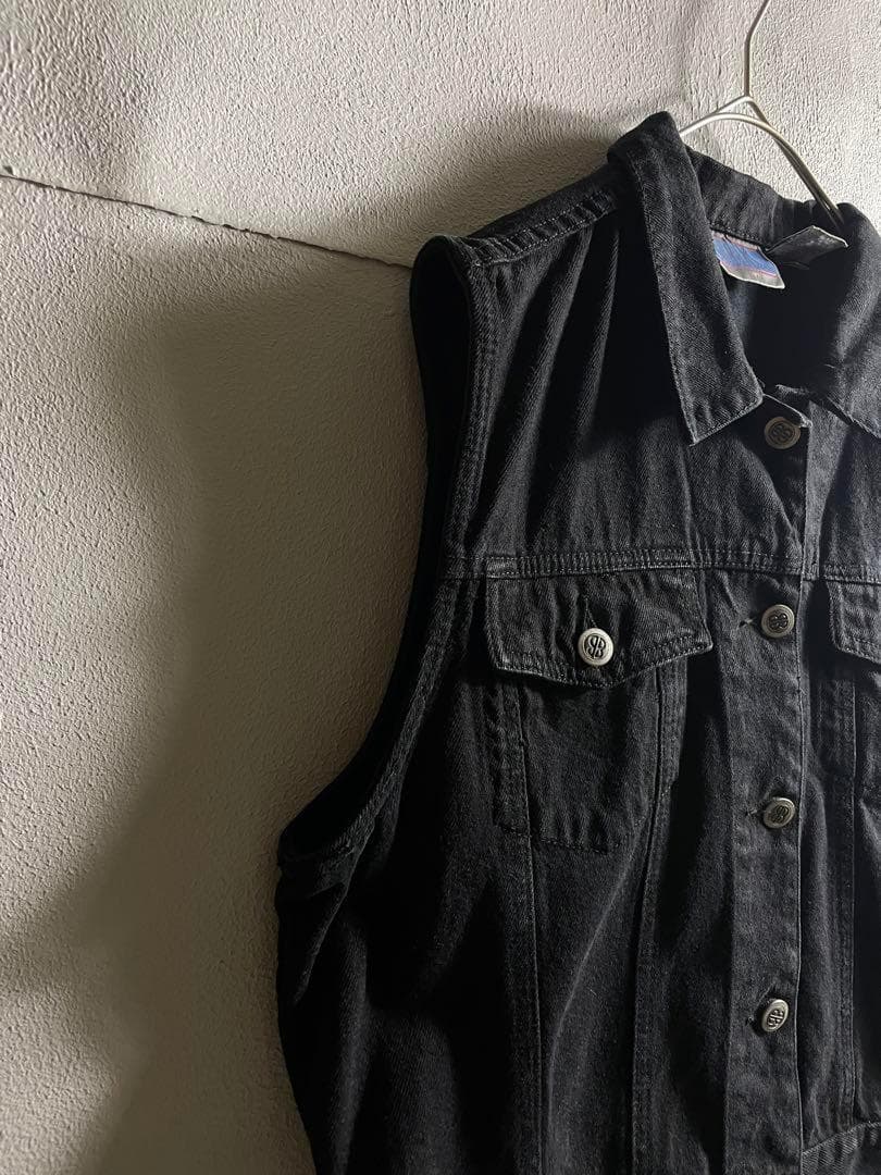 .USA 90s ヴィンテージ ベスト ブラックデニム ジーンズ アメリカ 希少