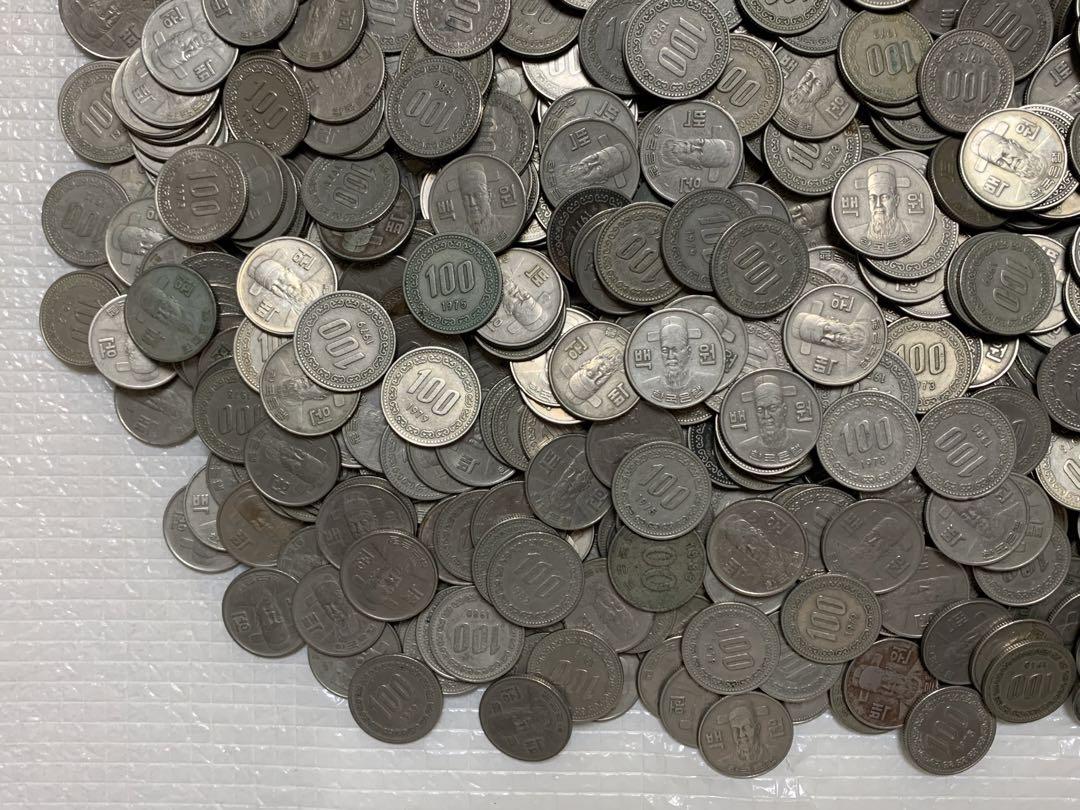 古銭 韓国の硬貨 韓国コイン 韓国旧100ウォン 50ウォン 大量