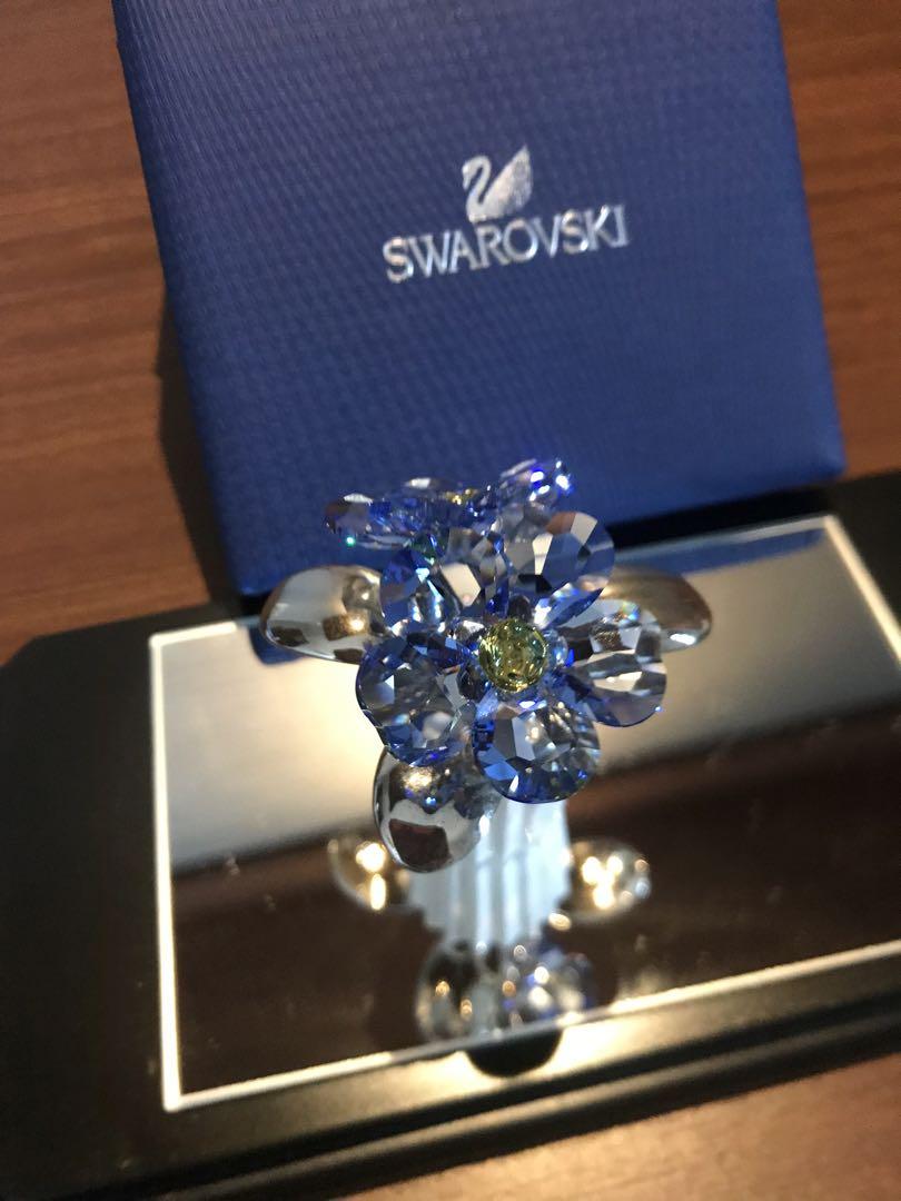 売れ筋介護用品も！ スワロフスキー Swarovski 忘れな草 フィギュリン 置物 - メルカリ 置物