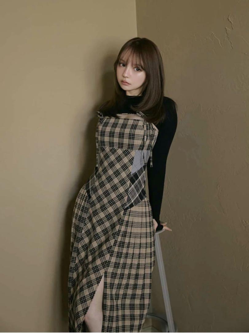 ANDMARY Nadia check long dress