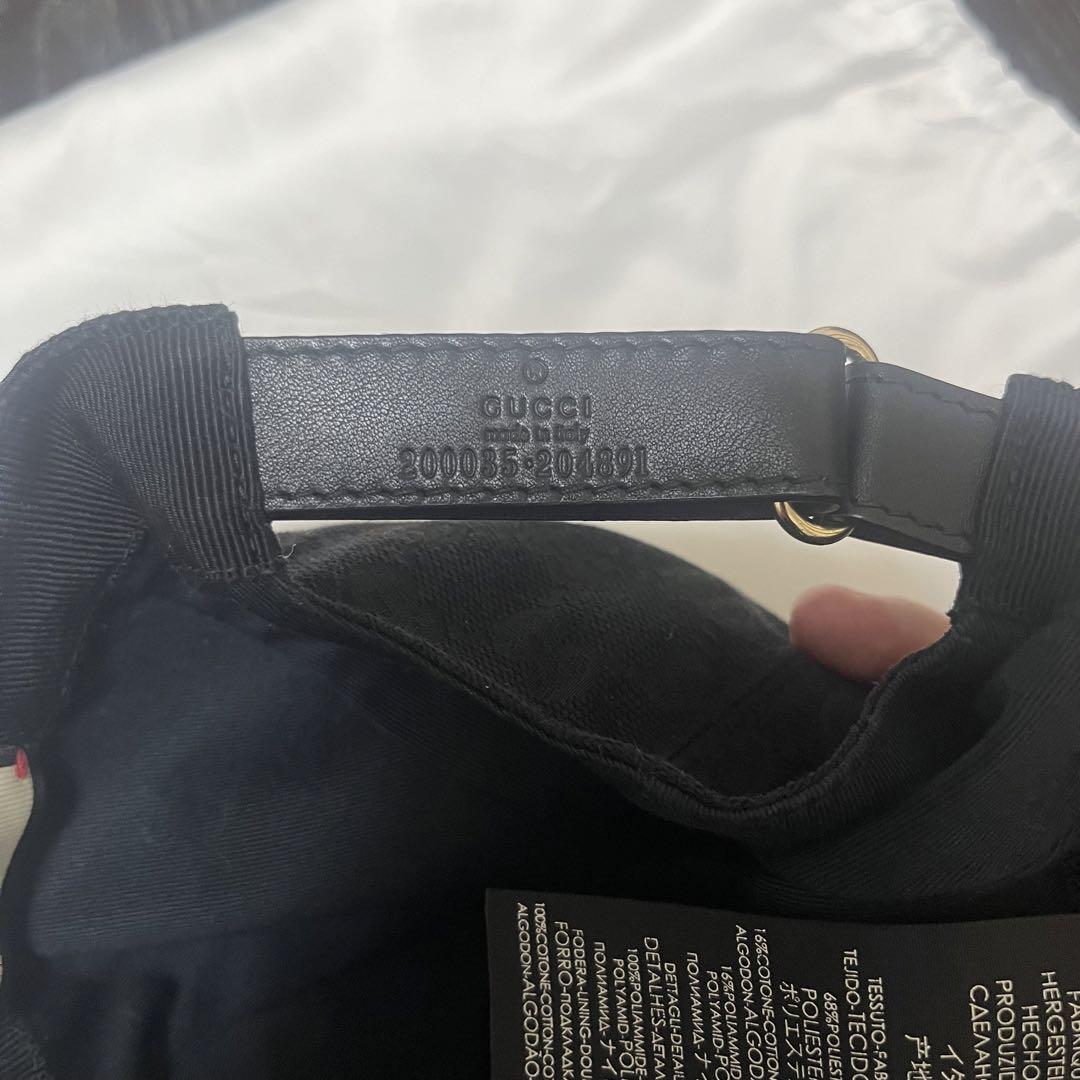 (正規品+袋付き)GUCCI ベースボールキャップ ブラック