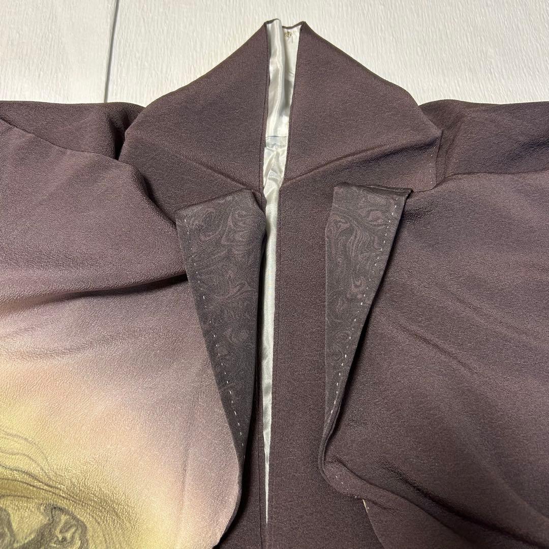 【袷】作家墨流し訪問着91403