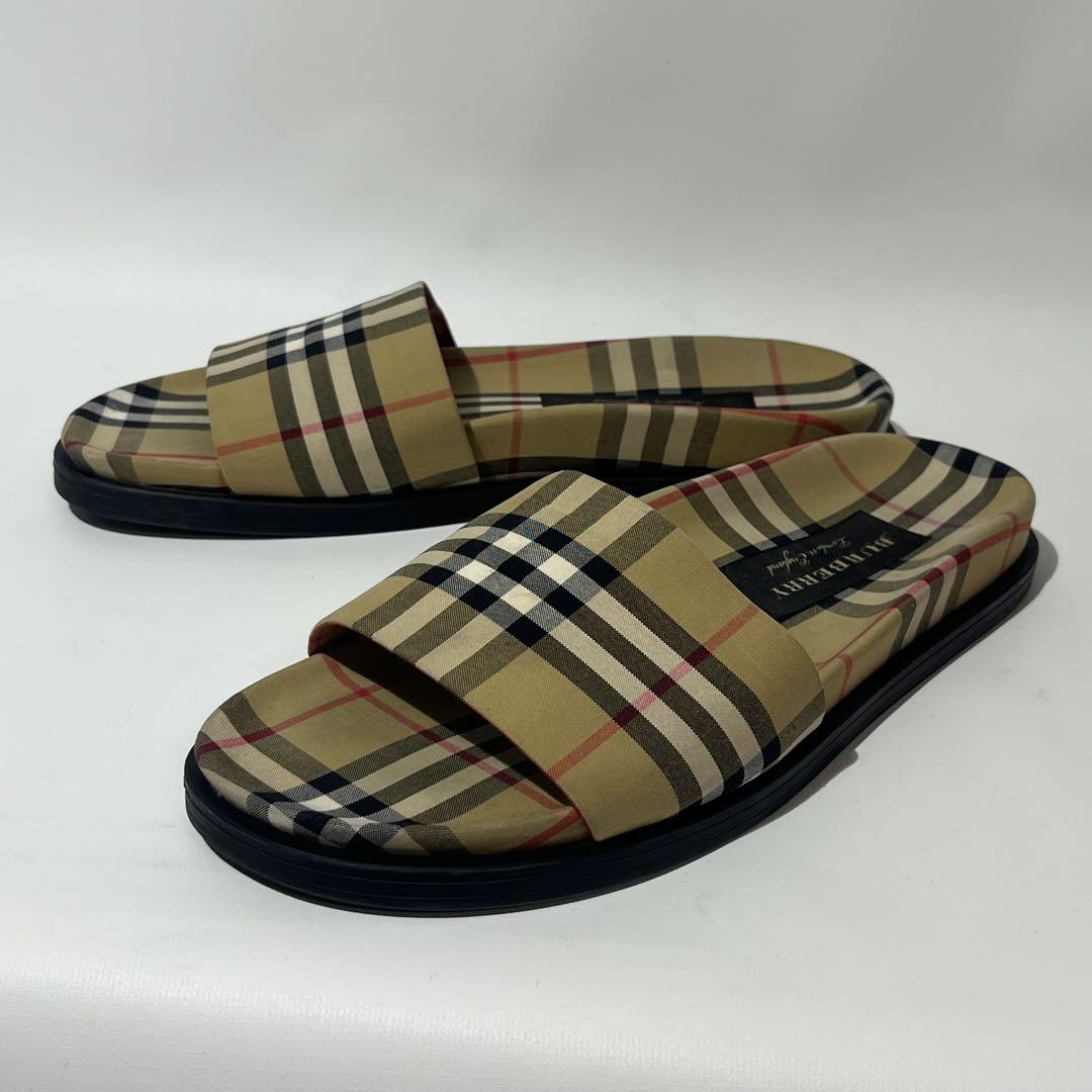 年末のプロモーション 希少　Burberry　バーバリー　サンダル　メンズ　43 靴