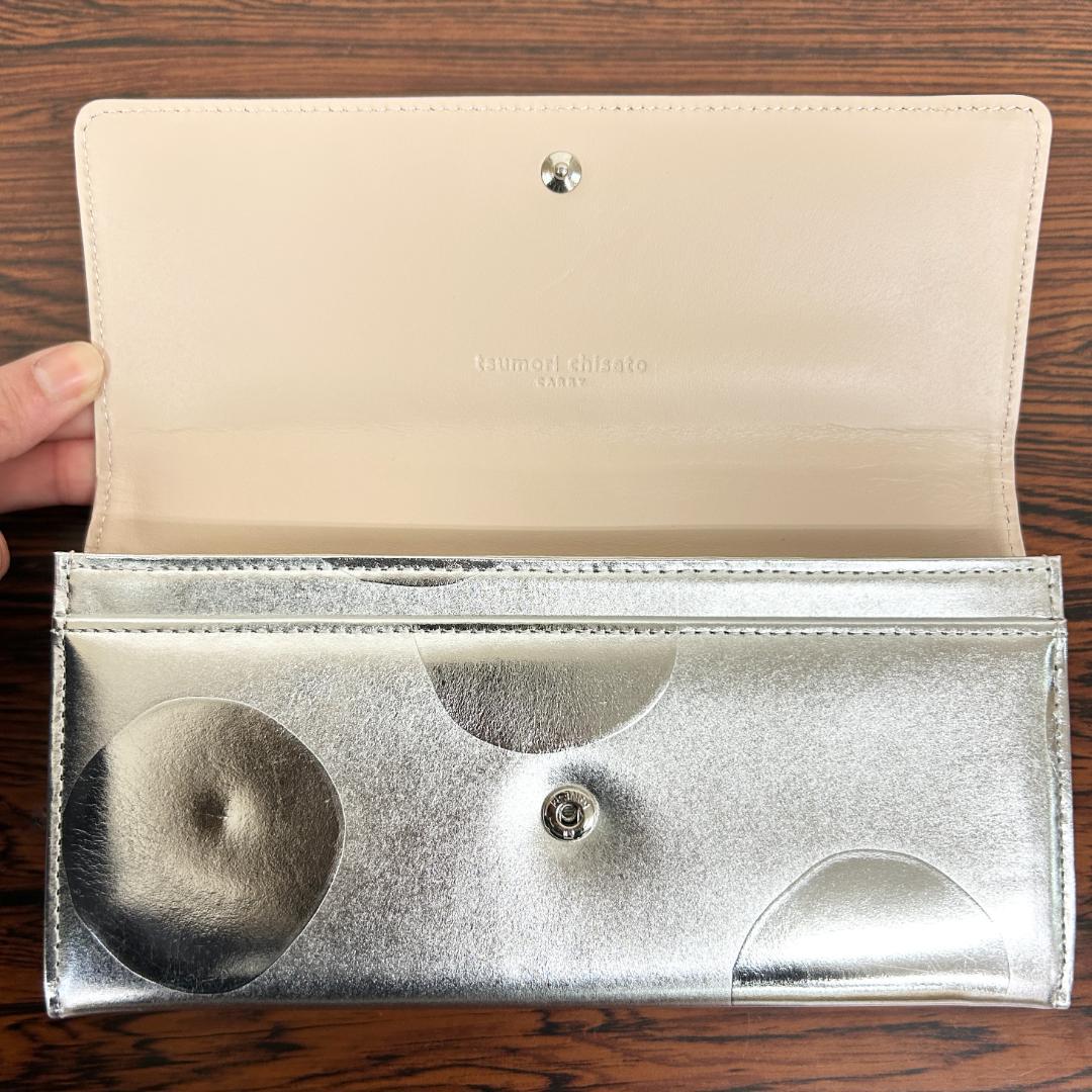 【美品】ツモリチサト キャリー 長財布 かぶせ がま口 ズームドット