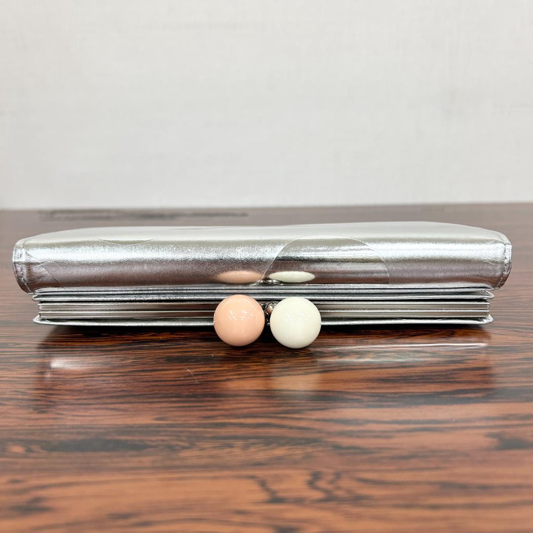 【美品】ツモリチサト キャリー 長財布 かぶせ がま口 ズームドット