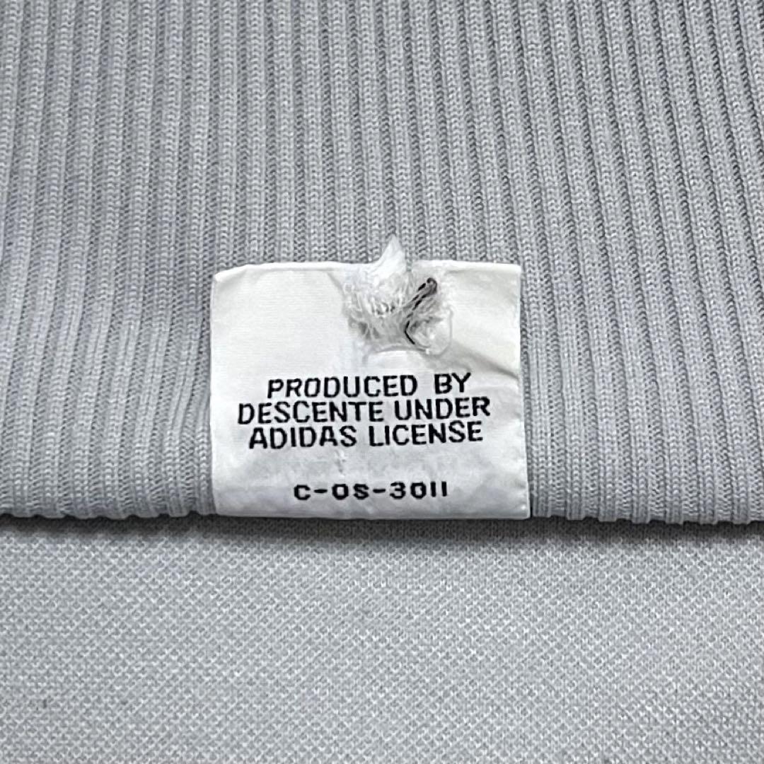 【レアカラー‼️】80s デサントadidasトラックジャケット O グレー 古着 人気‼️】80s adidasトラックジャケット M デサント グレー 古着