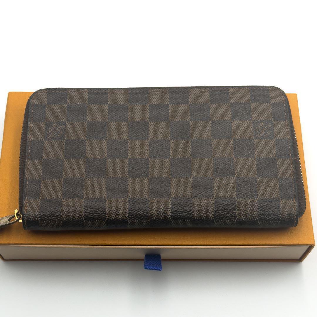 ルイヴィトン【最高級美品】ダミエエベヌジッピーウォレットオーガナイザー長財布