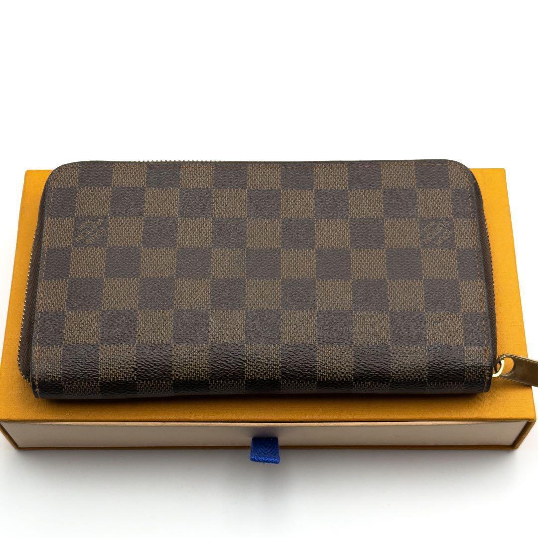 ルイヴィトン【最高級美品】ダミエエベヌジッピーウォレットオーガナイザー長財布