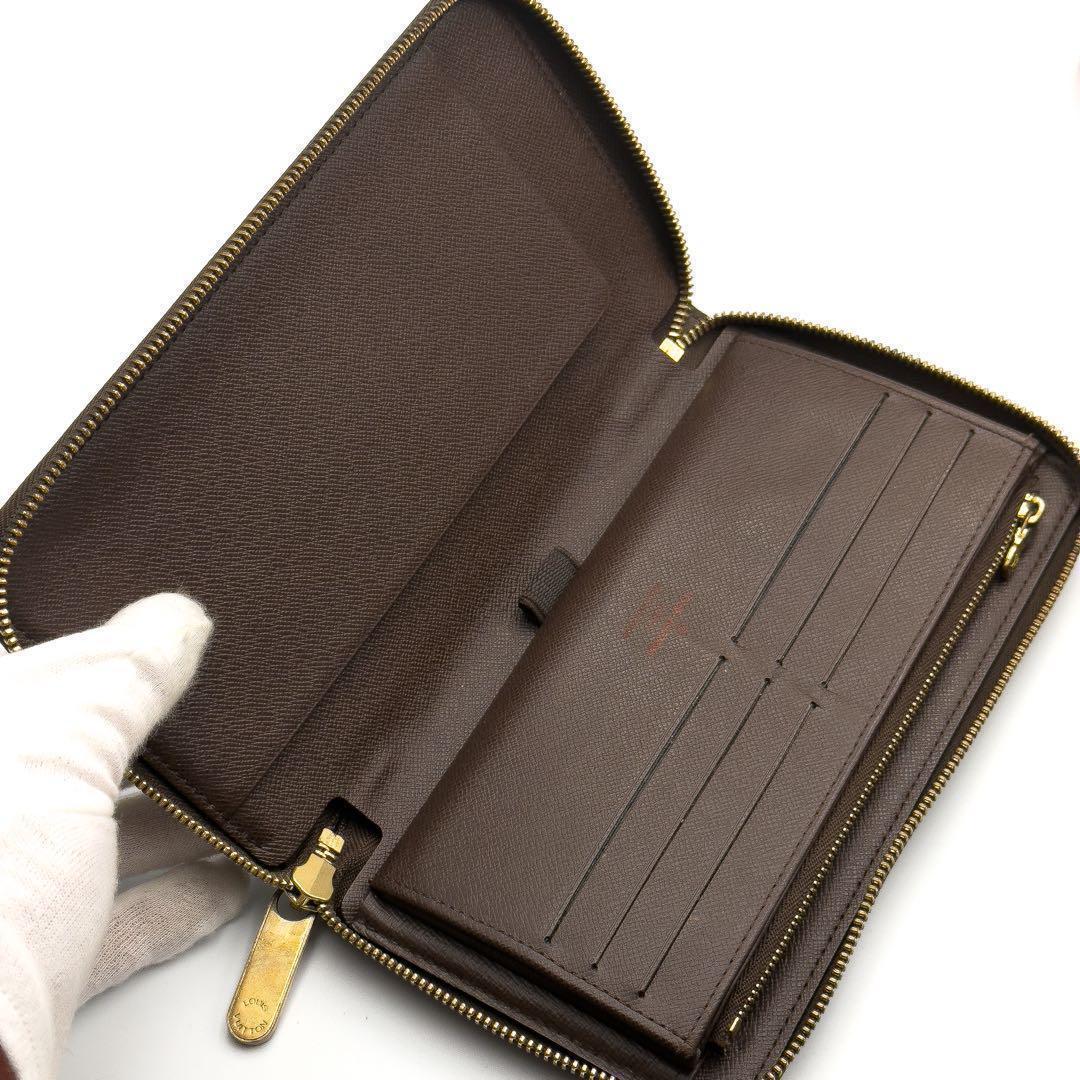ルイヴィトン【最高級美品】ダミエエベヌジッピーウォレットオーガナイザー長財布
