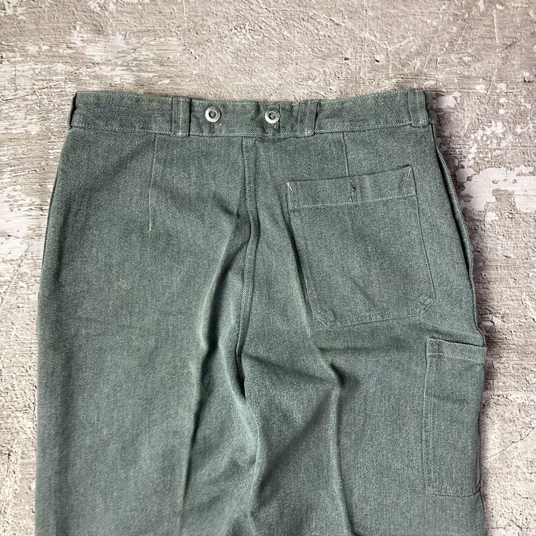 60s スイス軍デニムワークパンツ　ジーンズジーパン　前期型　ワイドパンツ