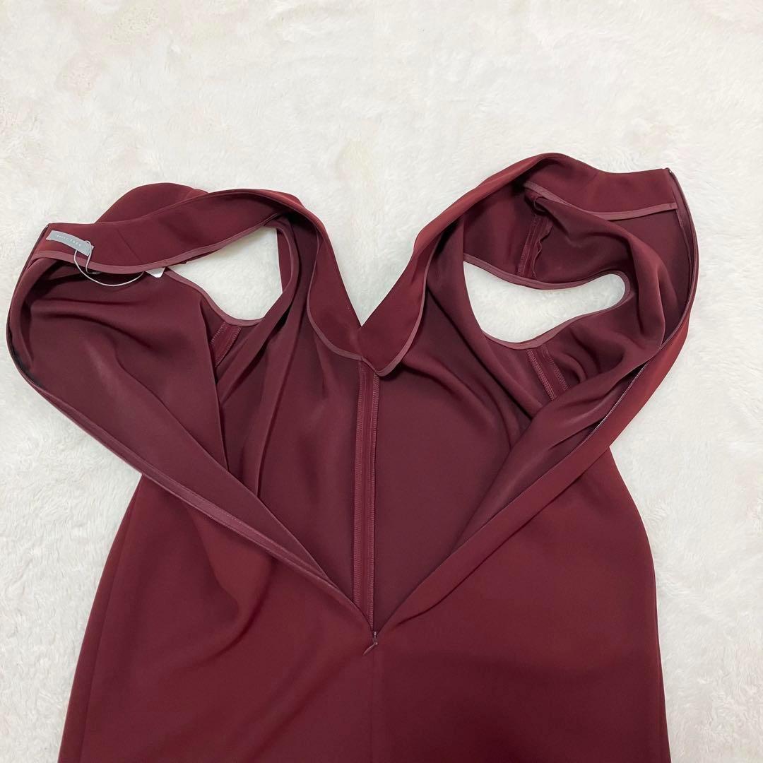 新品同様 タグ付 Theory luxe ノースリーブ ワンピース Vネック 紅