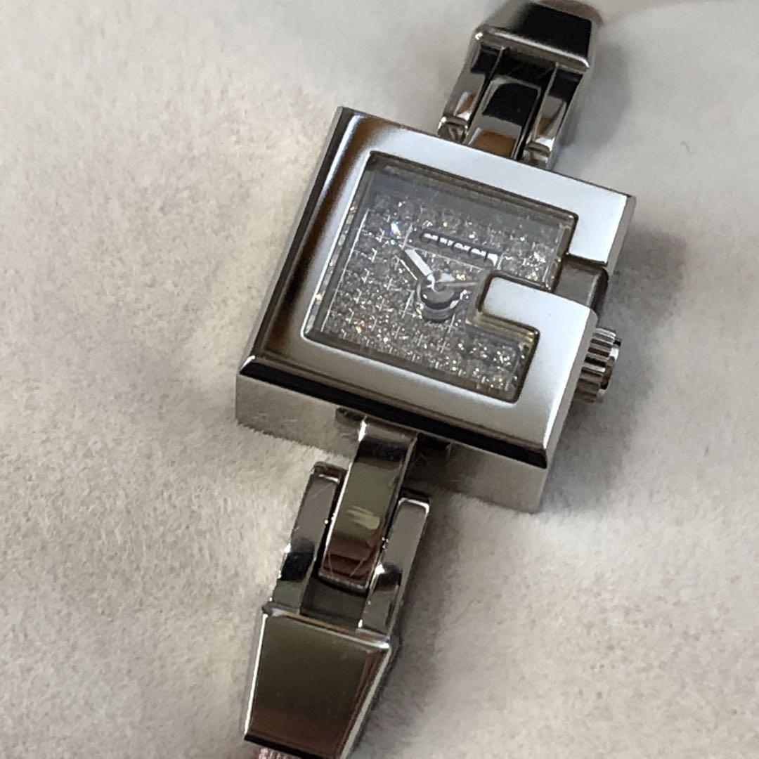 超希少✨ GUCCI Gミニ 102 腕時計 レディース ダイヤ文字盤 新品未使用】GUCCI(グッチ)miniG腕時計102シリーズ/ピンクサテン