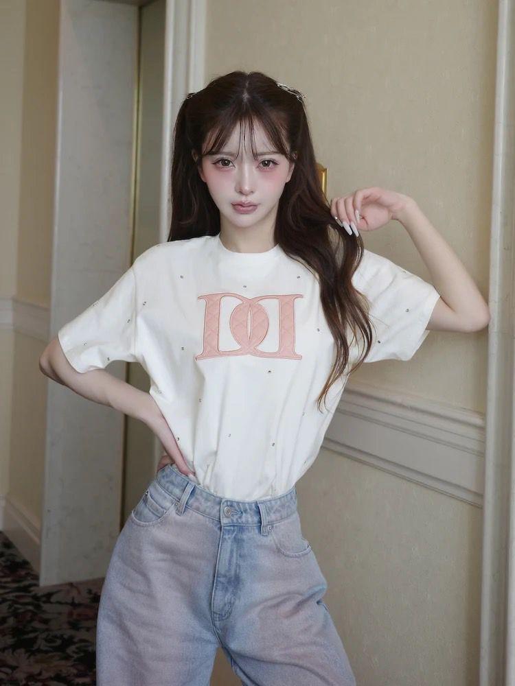 【正規品】darich キルティングアップリケビジューTシャツ　新品♡未開封