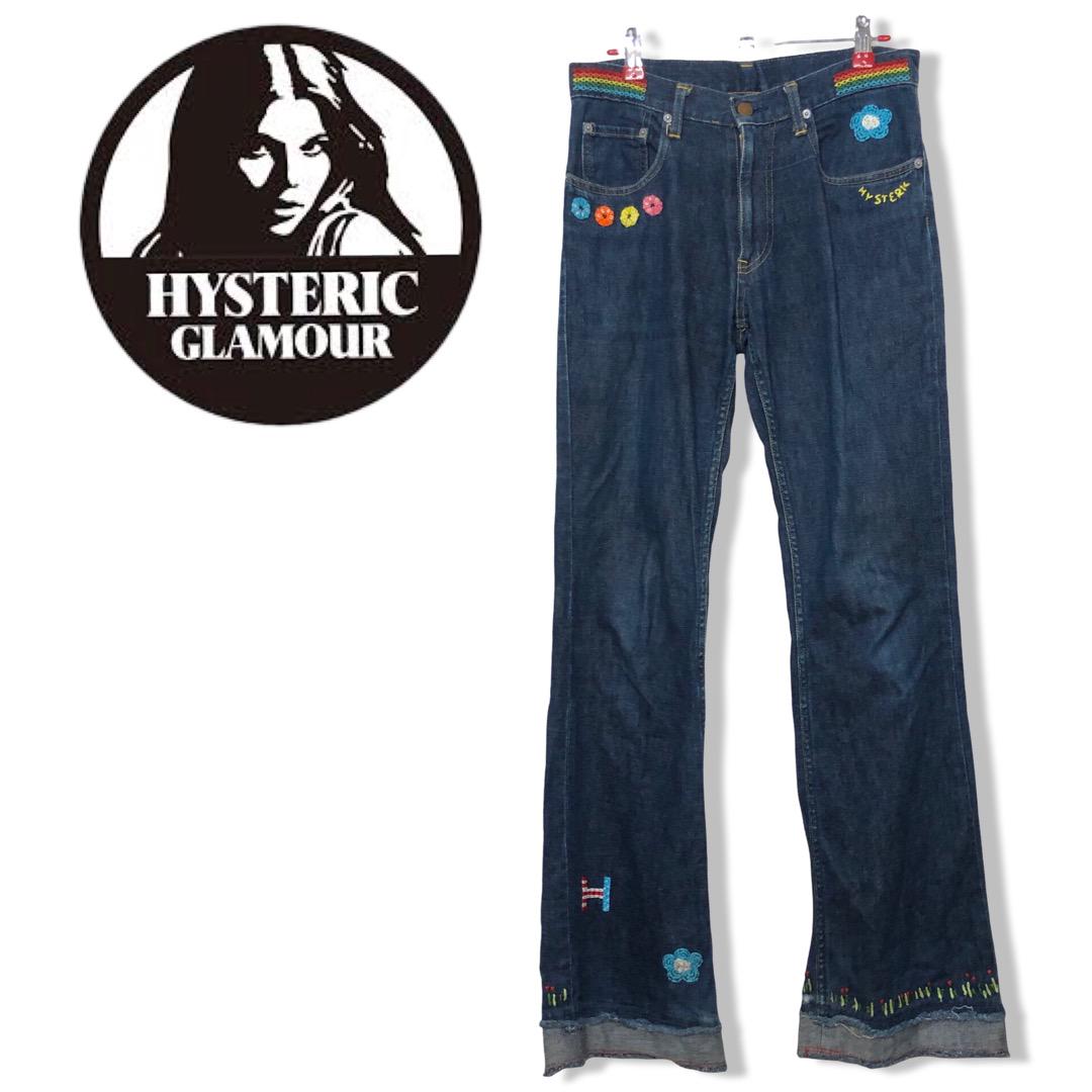 HYSTERIC GLAMOUR ヒステリックグラマー 刺繍デニム 90sパンツ