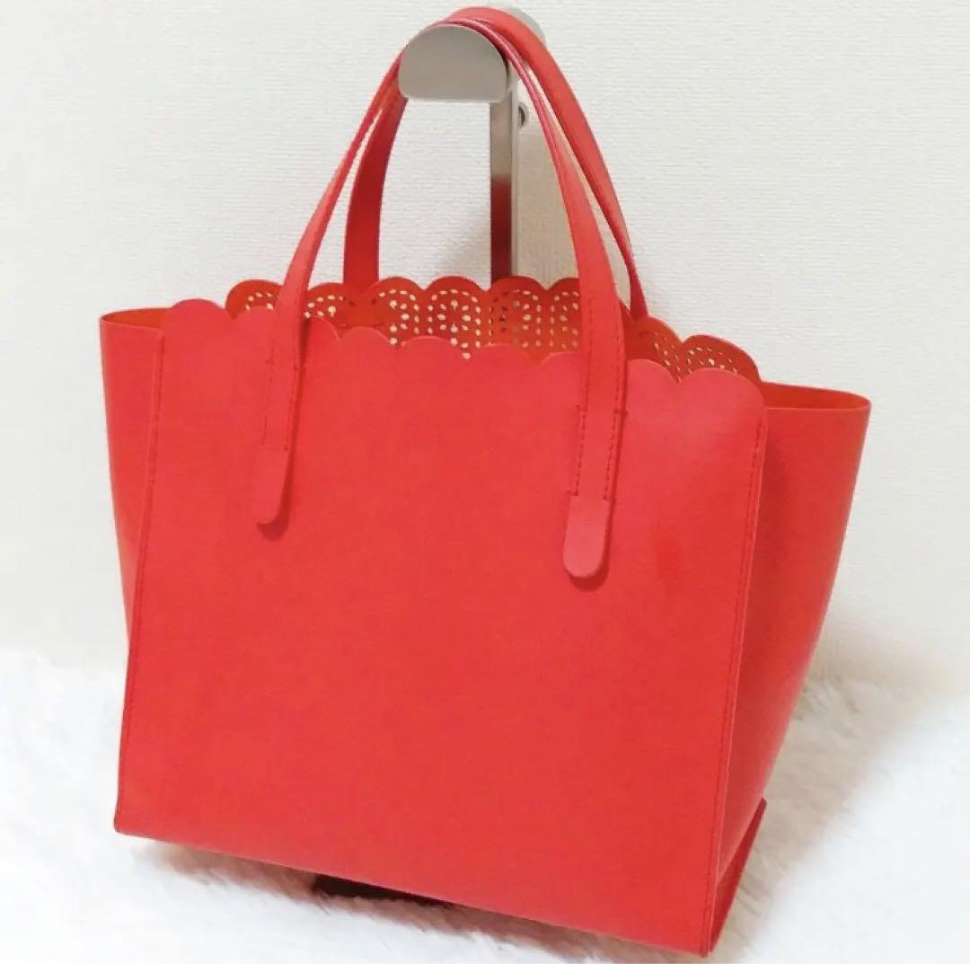 FURLA - フルラ FURLA 赤 レザーバッグ ハンドバッグ ショルダー