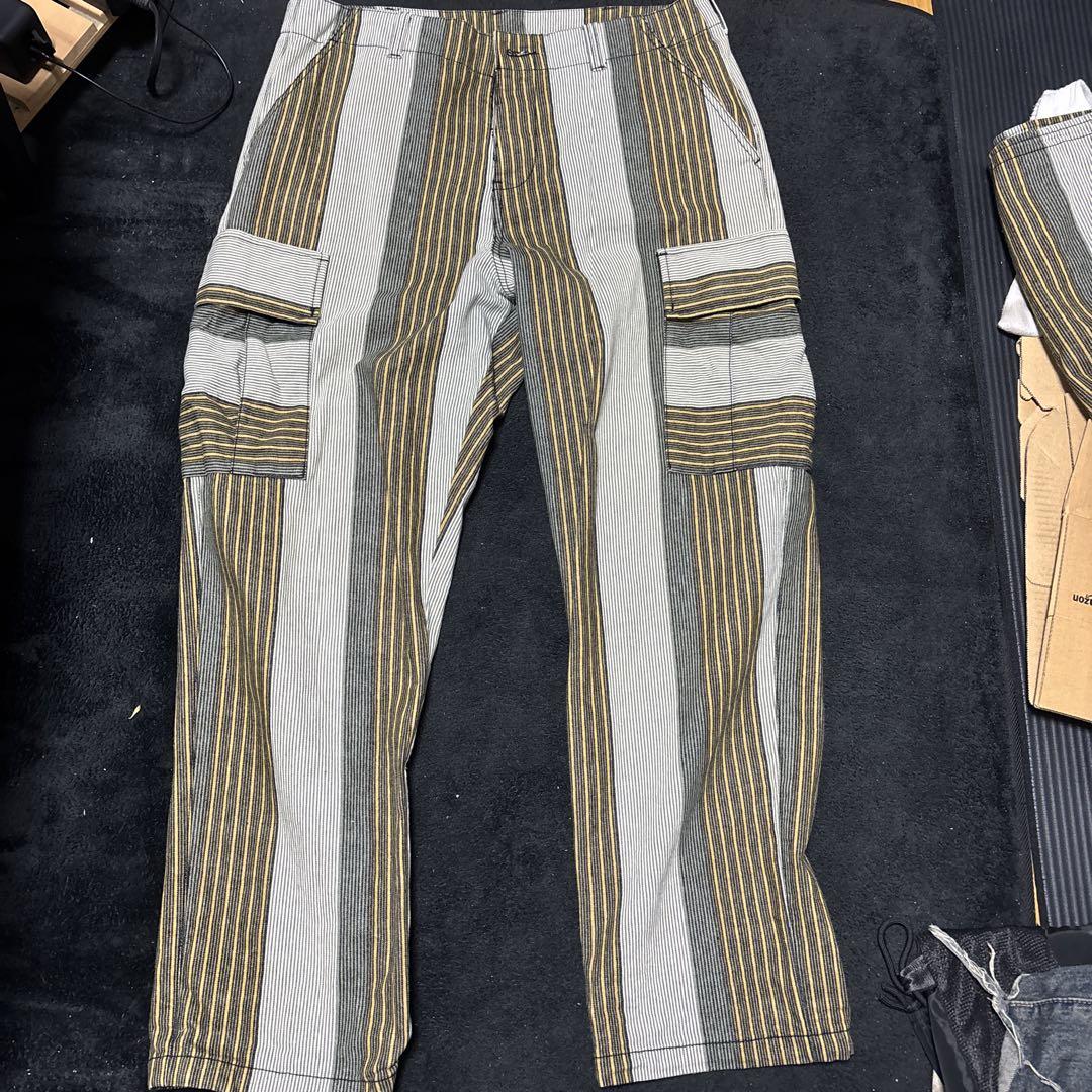 Stussy ストライプ柄 フィッシングベストとパンツセット M