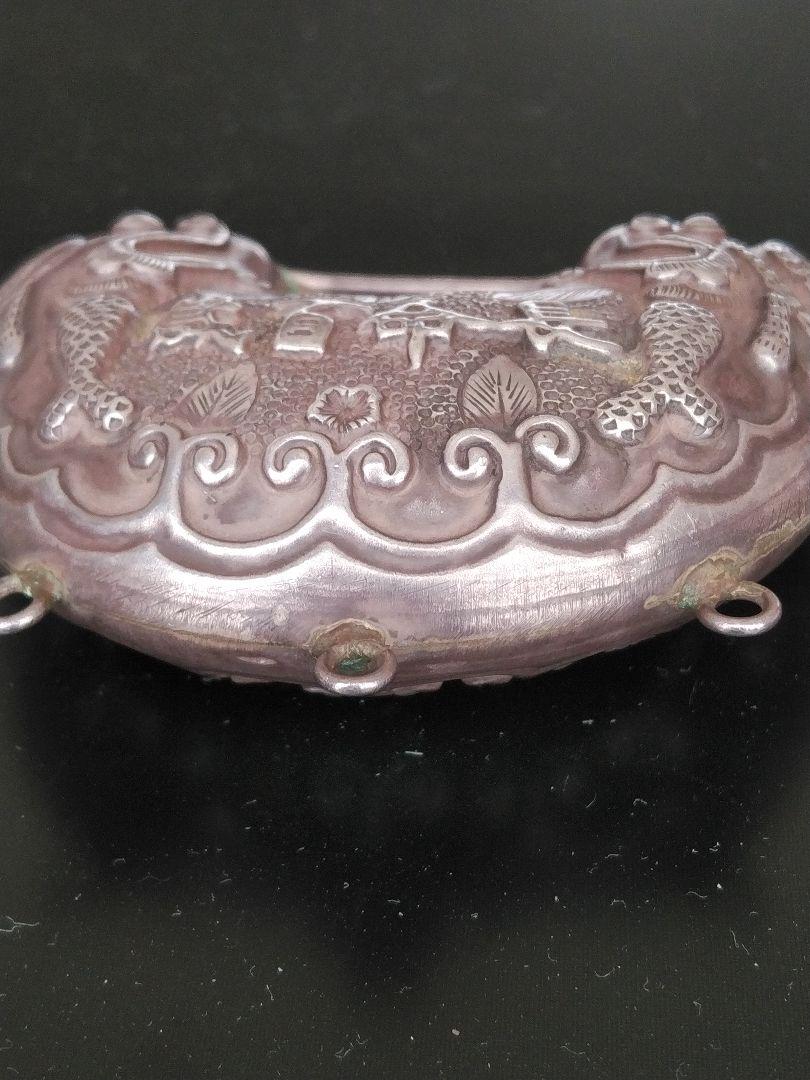 在庫在庫あ Antique 中国銀細工 ペンダント 彫金装身具 Fm3Lh-m61922512499 長寿祈願 お守り 清朝厄払い 低価人気SALE