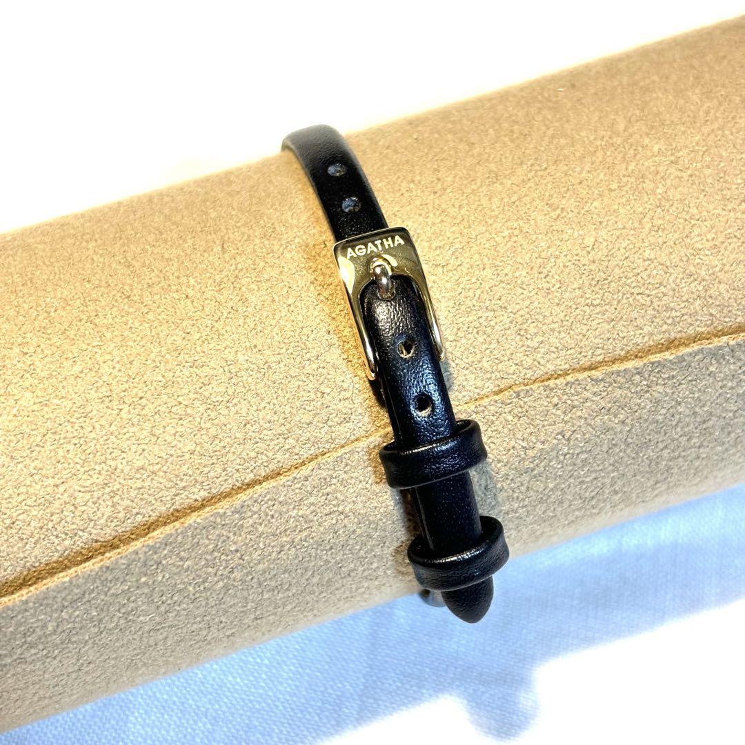 A R I 　AGATHA  PARIS  新品 電池入り 黒ゴールド