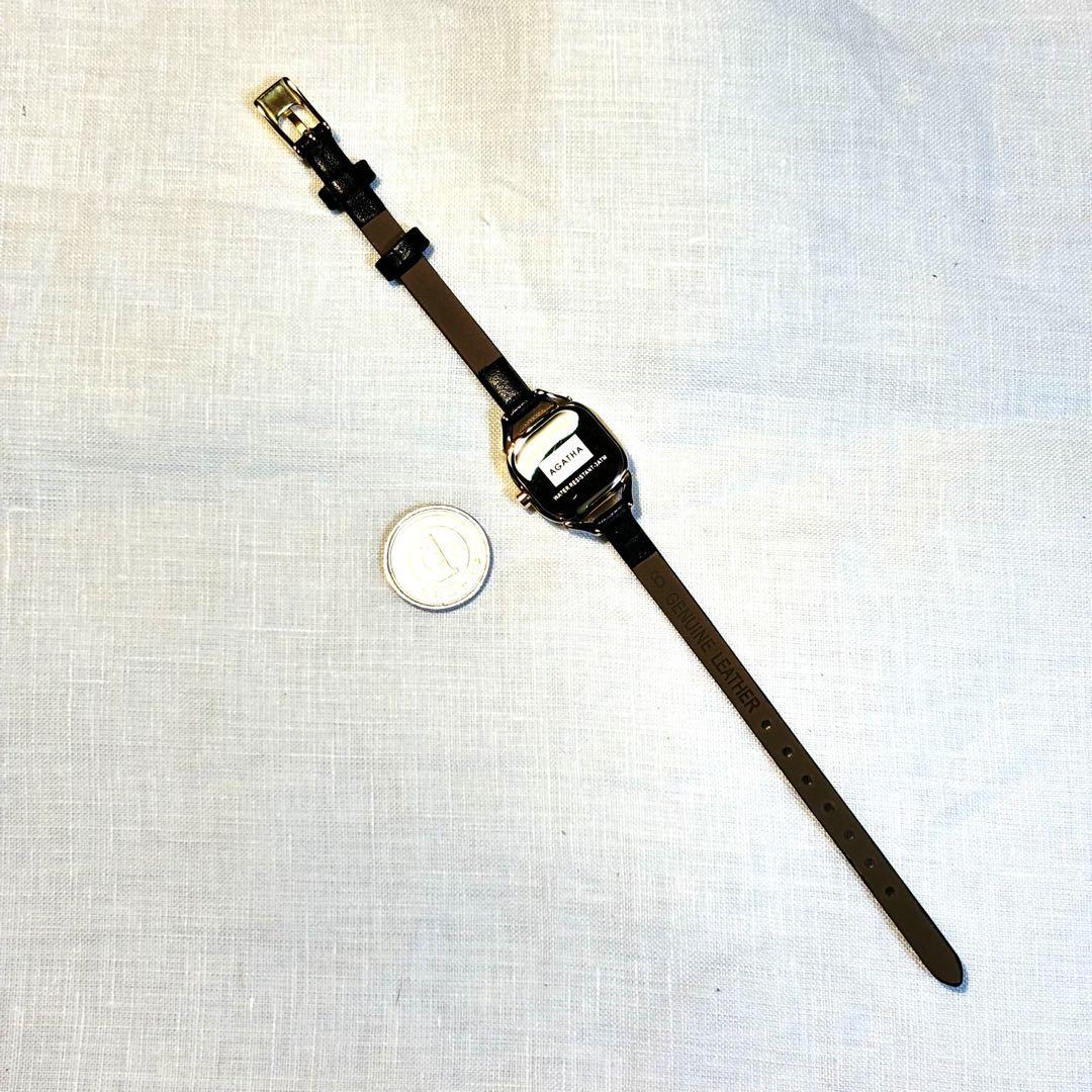 A R I 　AGATHA  PARIS  新品 電池入り 黒ゴールド
