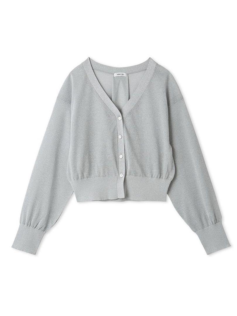 frayid LUNARシアーラメVネックカーディガン