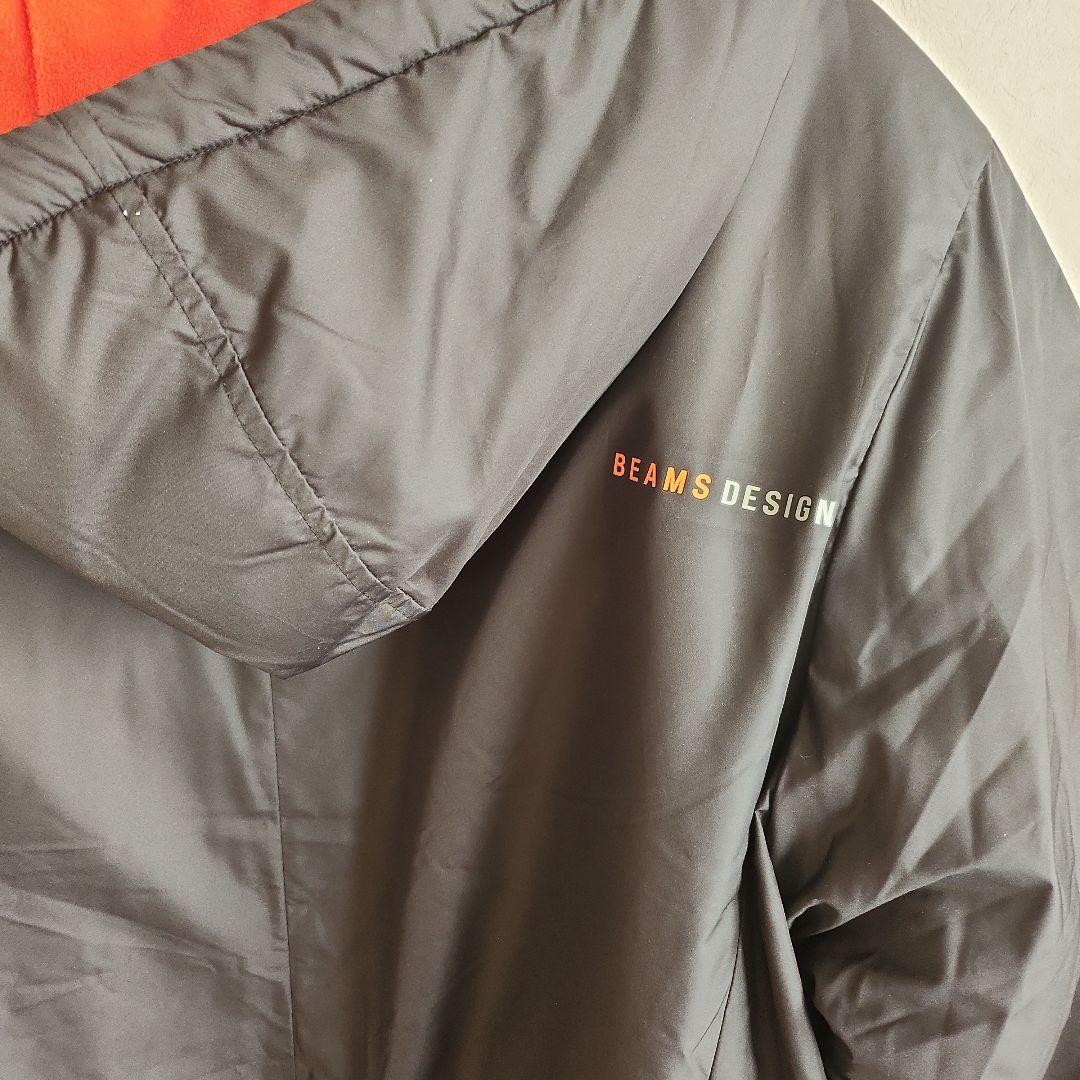 BEAMS DESIGN ベンチコート ブラック/オレンジ