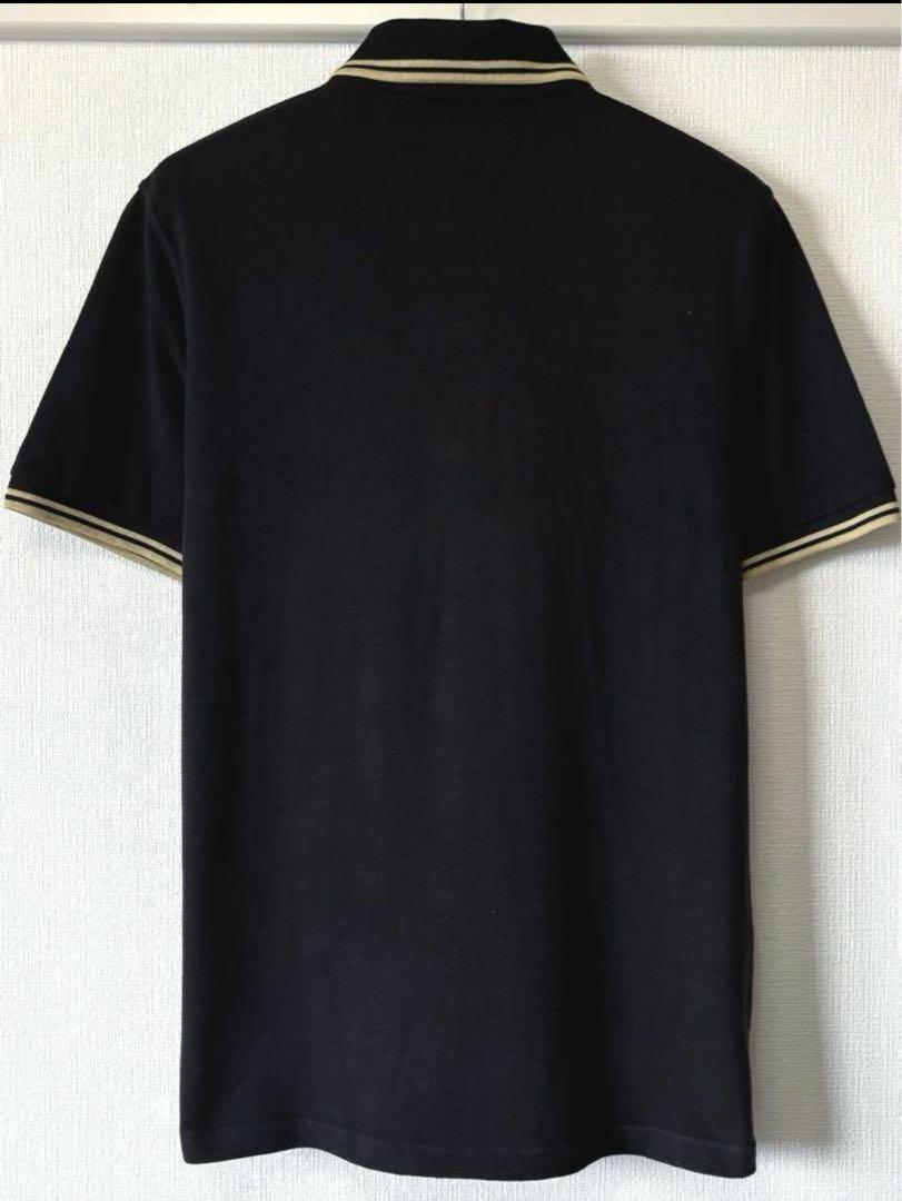 【超美品】英国製　フレッドペリー　ポロシャツ　ブラック×ゴールド　サイズ40