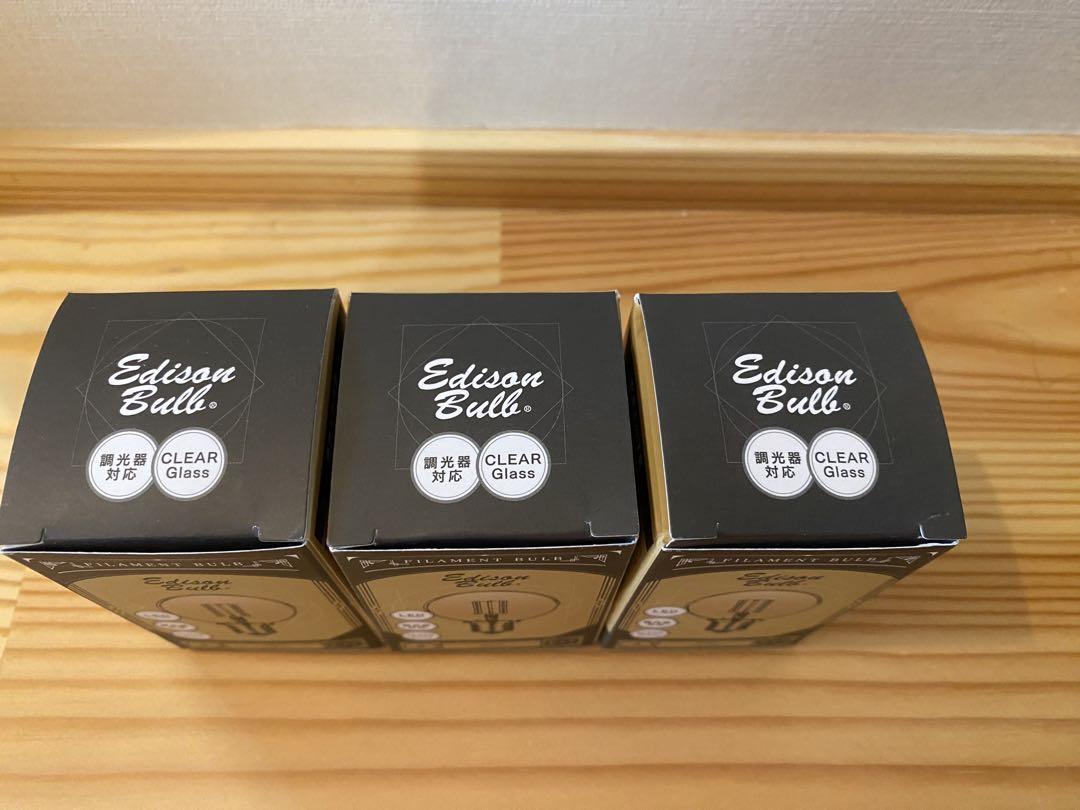 エジソンバルブ　LED電球　E17 (ミニGLOBE)調光器対応 電球色 3W